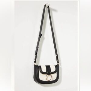 Anthropologie Black and White Crossbody Bag
